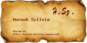 Hornok Szilvia névjegykártya